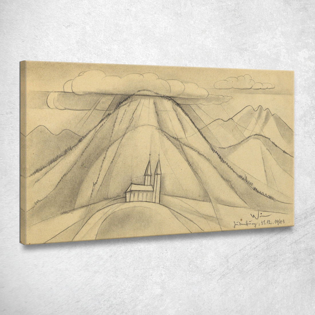 Dalle Montagne Karl Wiener kwn36 quadro stampato su tela Dalle Montagne Karl Wiener kwn36 quadro stampato su tela