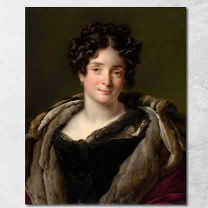 Madame Jacques-Louis-Étienne Reizet Colette-Désirée-Thérèse Godefroy (1782–1850) Anne Louis Girodet-Trioson alg5 quadro stampat