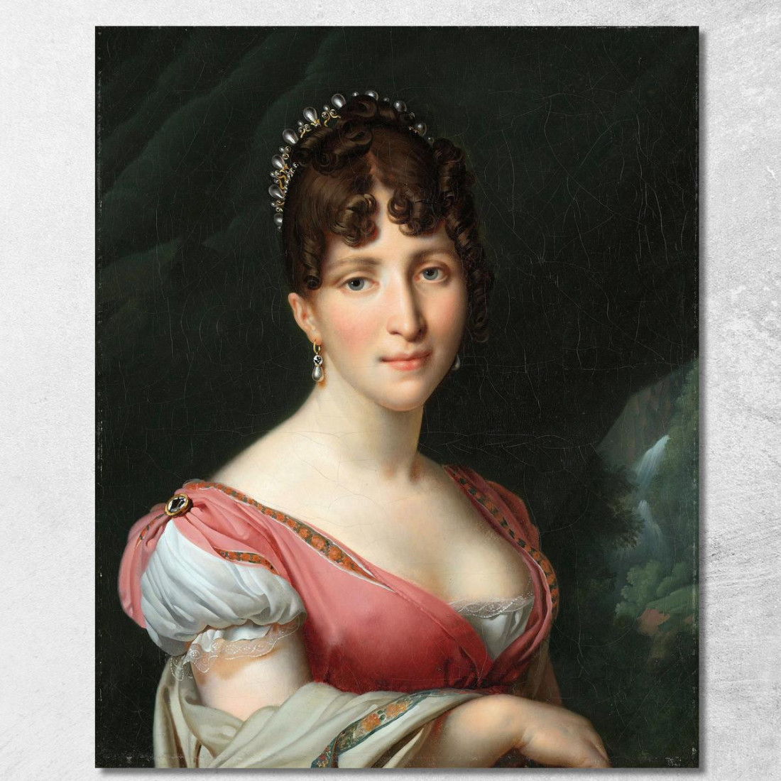 Ritratto Di Ortensia Di Beauharnais Regina D'Olanda Anne Louis Girodet-Trioson alg6 quadro stampato su tela Ritratto Di Ortensia Di Beauharnais Regina D'Olanda Anne Louis Girodet-Trioson alg6 quadro stampato su tela