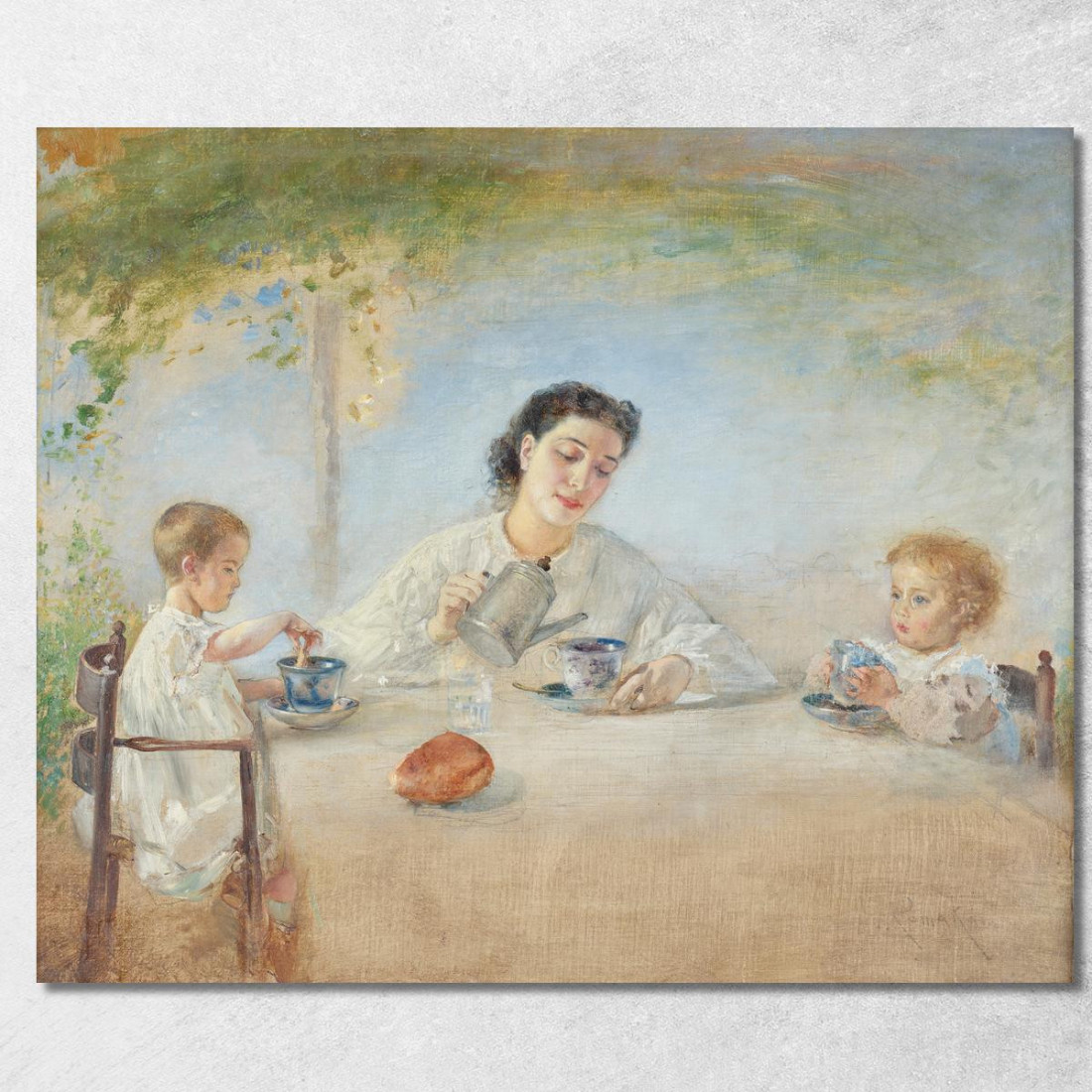La Famiglia Dell'Artista A Colazione Anton Romako arm19 quadro stampato su tela La Famiglia Dell'Artista A Colazione Anton Romako arm19 quadro stampato su tela