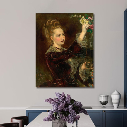 Elisabeth Von Nast-Kolb Nata Hardegg Anton Romako arm26 quadro stampato su tela