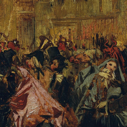 Carnevale In Piazza San Marco A Venezia Anton Romako arm34 quadro stampato su tela