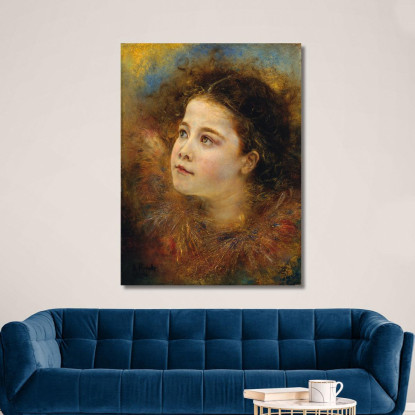 Ragazza Con Collare Di Spighe Anton Romako arm41 quadro stampato su tela