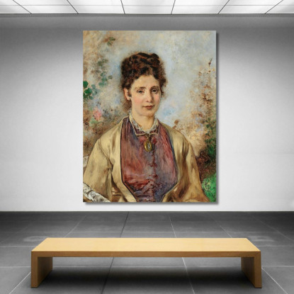 Ritratto Di Therese Bucher Anton Romako arm46 quadro stampato su tela