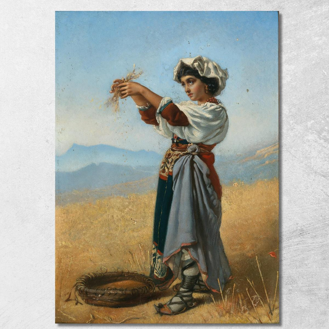 La Raccoglitrice Di Grano Anton Romako arm56 quadro stampato su tela La Raccoglitrice Di Grano Anton Romako arm56 quadro stampato su tela