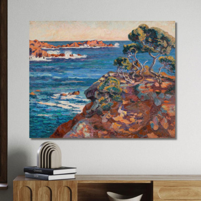 Riva Del Mare Ad Agay Armand Guillaumin agl5 quadro stampato su tela