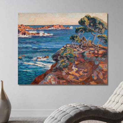 Riva Del Mare Ad Agay Armand Guillaumin agl5 quadro stampato su tela