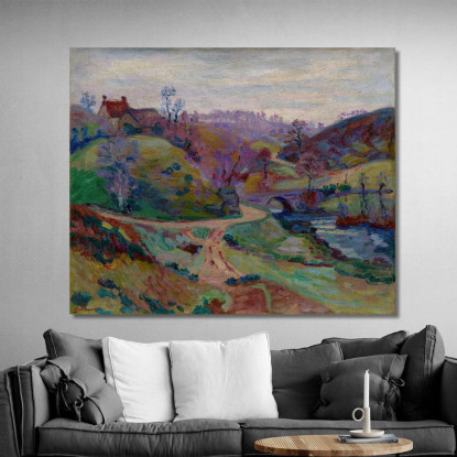 Crozant Ponte Charraud Armand Guillaumin agl15 quadro stampato su tela