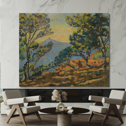 La Baia Di Agay E Il Semaforo Armand Guillaumin agl22 quadro stampato su tela