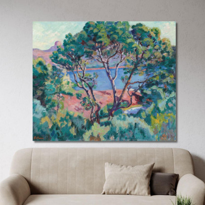 La Baia Di Agay Armand Guillaumin agl23 quadro stampato su tela