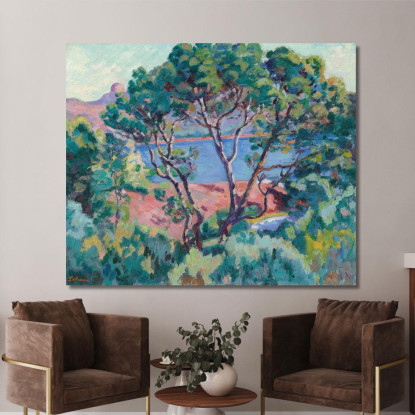 La Baia Di Agay Armand Guillaumin agl23 quadro stampato su tela