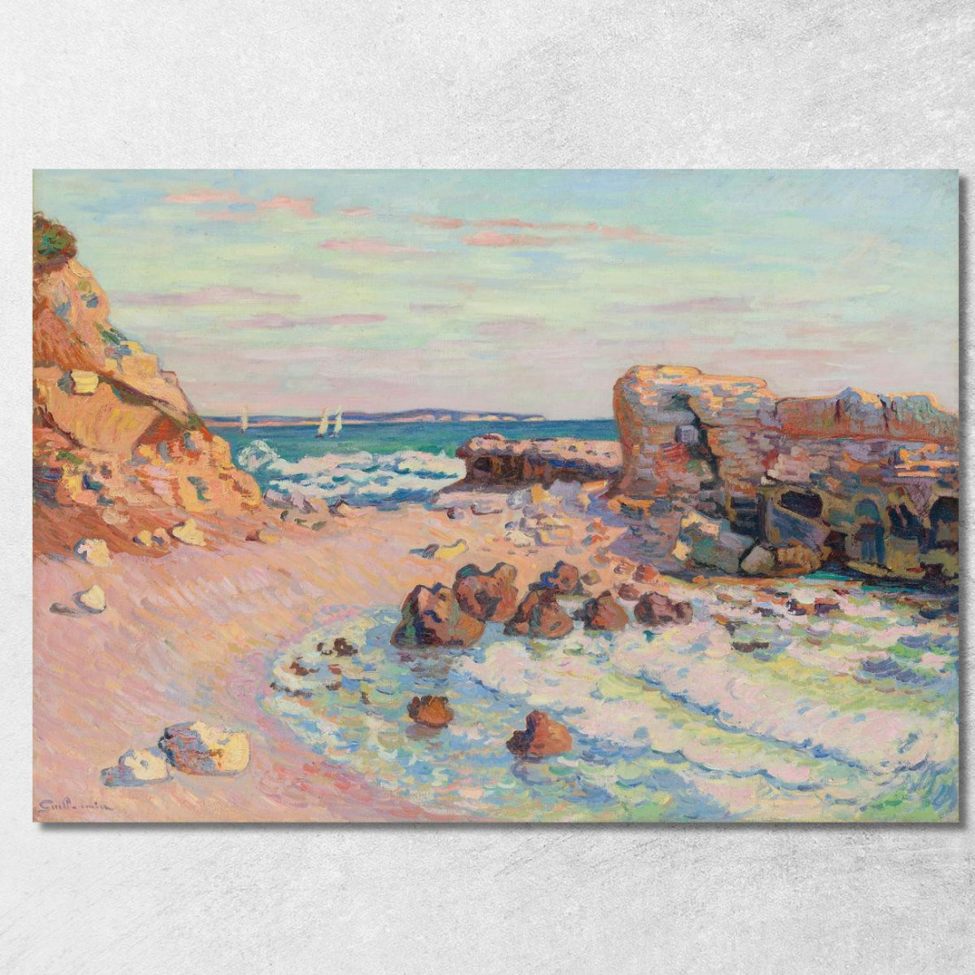 La Pierrière A Saint-Palais Marea Montante Armand Guillaumin agl25 quadro stampato su tela La Pierrière A Saint-Palais Marea Montante Armand Guillaumin agl25 quadro stampato su tela