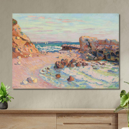 La Pierrière A Saint-Palais Marea Montante Armand Guillaumin agl25 quadro stampato su tela