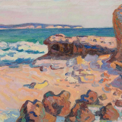 La Pierrière A Saint-Palais Marea Montante Armand Guillaumin agl25 quadro stampato su tela