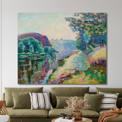 La Roccia Dell'Eco Crozant 2 Armand Guillaumin agl27 quadro stampato su tela