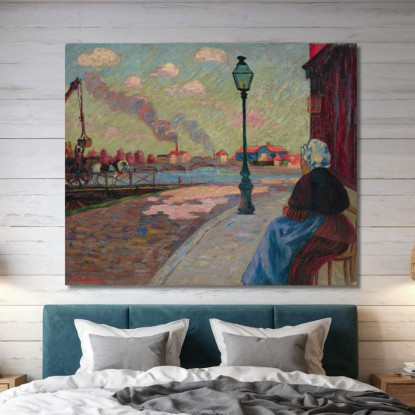 La Senna A Charenton Armand Guillaumin agl31 quadro stampato su tela