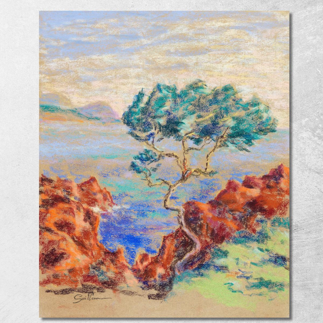 Le Trayas Paesaggio Del Midi Armand Guillaumin agl38 quadro stampato su tela Le Trayas Paesaggio Del Midi Armand Guillaumin agl38 quadro stampato su tela