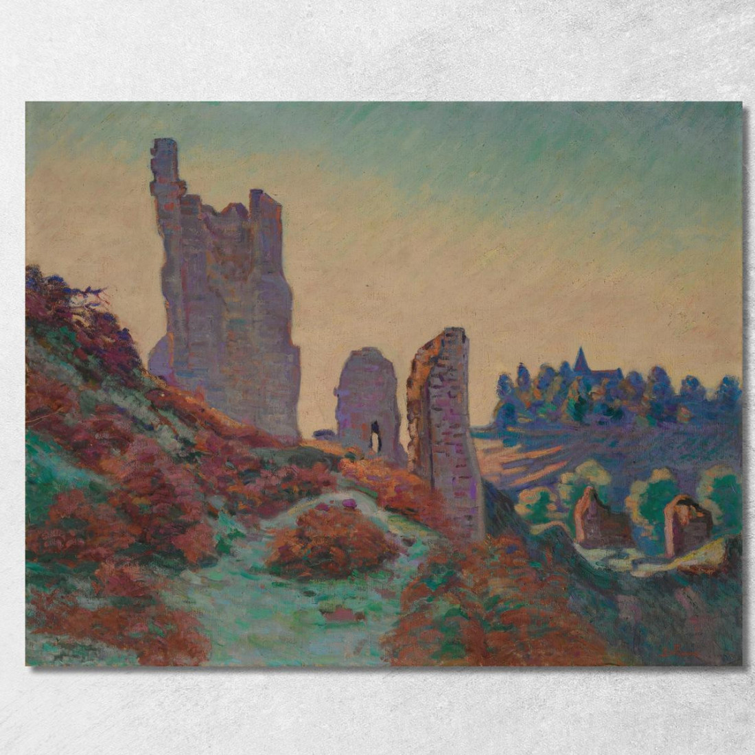 Le Rovine Del Castello Di Crozant Armand Guillaumin agl45 quadro stampato su tela Le Rovine Del Castello Di Crozant Armand Guillaumin agl45 quadro stampato su tela