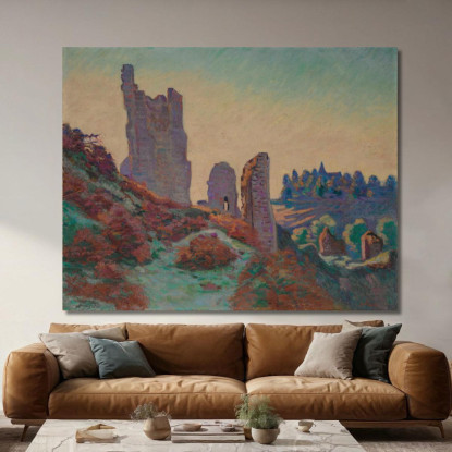 Le Rovine Del Castello Di Crozant Armand Guillaumin agl45 quadro stampato su tela