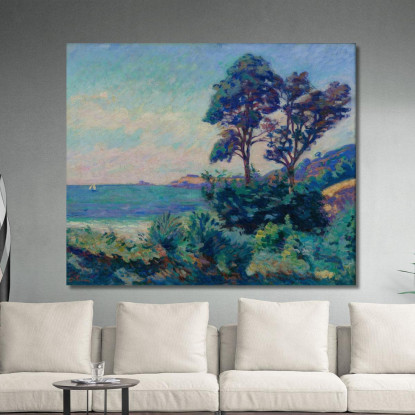 Marina A Saint-Palais Armand Guillaumin agl48 quadro stampato su tela