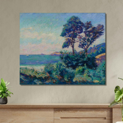 Marina A Saint-Palais Armand Guillaumin agl48 quadro stampato su tela