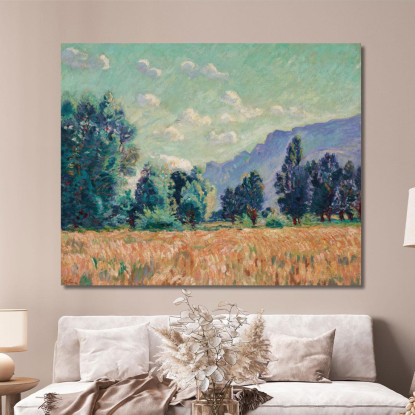 Pontcharra Valle Dell'Isère Il Monte Granier Sullo Sfondo Armand Guillaumin agl72 quadro stampato su tela