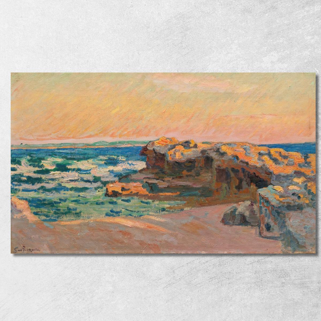 Roccia A Saint-Palais Armand Guillaumin agl81 quadro stampato su tela Roccia A Saint-Palais Armand Guillaumin agl81 quadro stampato su tela