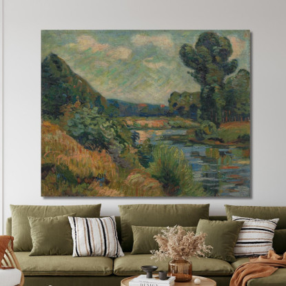 Le Rive Della Marna A Charenton Armand Guillaumin agl90 quadro stampato su tela