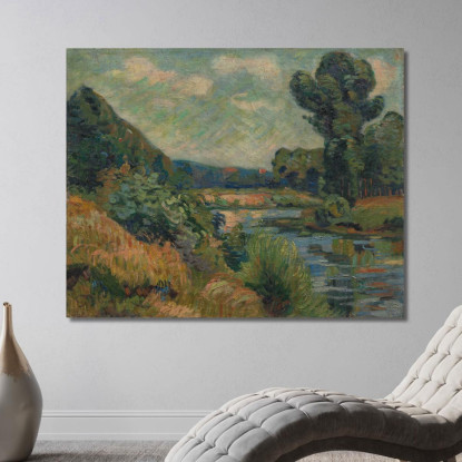 Le Rive Della Marna A Charenton Armand Guillaumin agl90 quadro stampato su tela