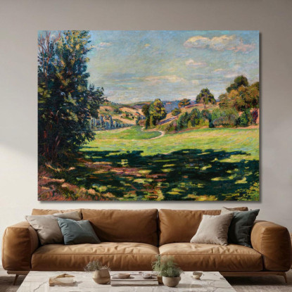 Villaggio Sul Pendio Valle Di Chevreuse Armand Guillaumin agl95 quadro stampato su tela
