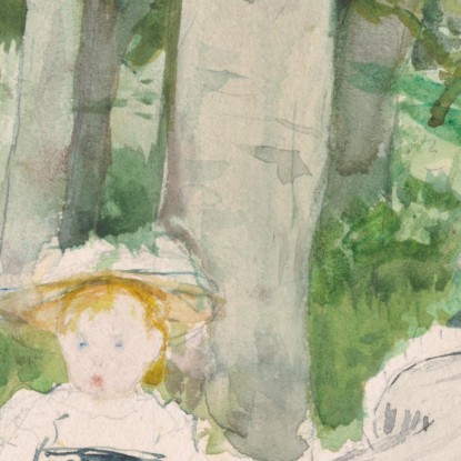 Ai Margini Della Foresta – Edma E Jeanne Berthe Morisot bmr4 quadro stampato su tela