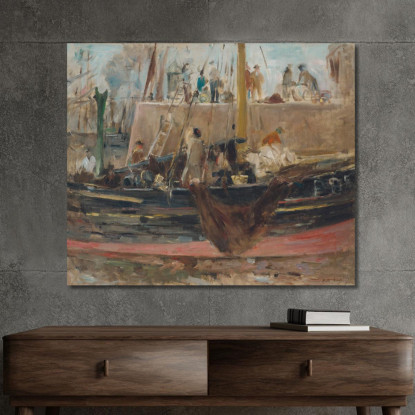 Barche All'Attracco Berthe Morisot bmr6 quadro stampato su tela