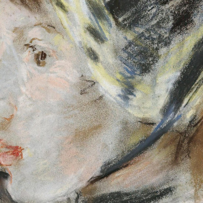 Jeanne Pontillon Con Cappellina Berthe Morisot bmr16 quadro stampato su tela