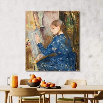 Giovane Ragazza Che Scrive Berthe Morisot bmr18 quadro stampato su tela