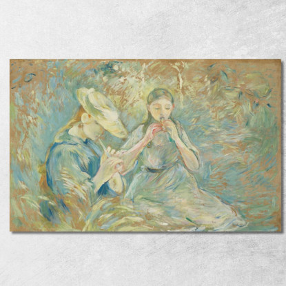 Il Flageolet Berthe Morisot bmr21 quadro stampato su tela