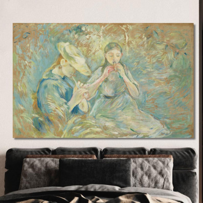 Il Flageolet Berthe Morisot bmr21 quadro stampato su tela