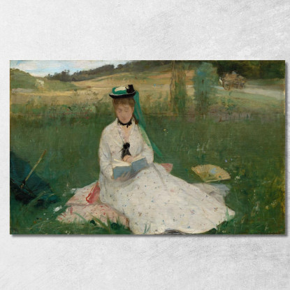 Lettura Berthe Morisot bmr30 quadro stampato su tela