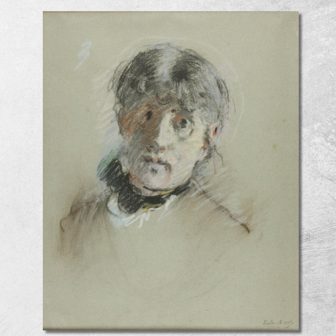 Autoritratto Berthe Morisot bmr32 quadro stampato su tela Autoritratto Berthe Morisot bmr32 quadro stampato su tela