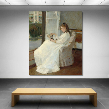 La Sorella Dell'Artista Alla Finestra Berthe Morisot bmr36 quadro stampato su tela