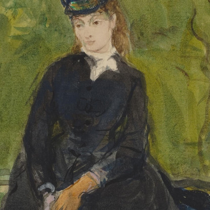La Sorella Dell'Artista Edma Seduta In Un Parco Berthe Morisot bmr37 quadro stampato su tela
