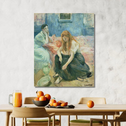 Due Ragazze Berthe Morisot bmr49 quadro stampato su tela