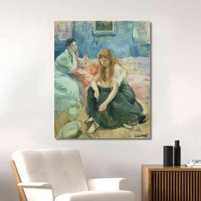 Due Ragazze Berthe Morisot bmr49 quadro stampato su tela