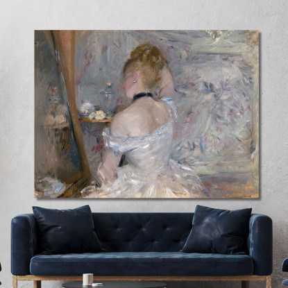 Donna Alla Toilette Berthe Morisot bmr51 quadro stampato su tela