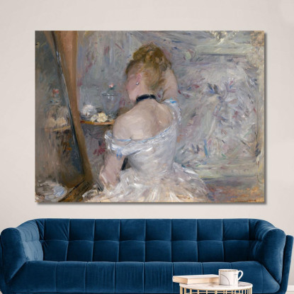 Donna Alla Toilette Berthe Morisot bmr51 quadro stampato su tela