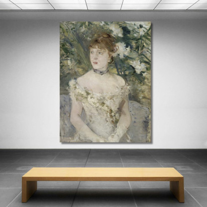 Giovane Ragazza In Abito Da Ballo Berthe Morisot bmr54 quadro stampato su tela