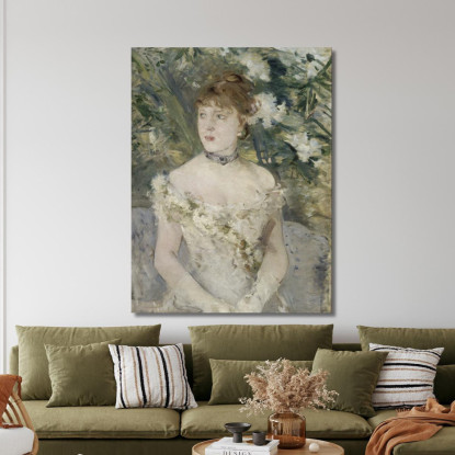 Giovane Ragazza In Abito Da Ballo Berthe Morisot bmr54 quadro stampato su tela