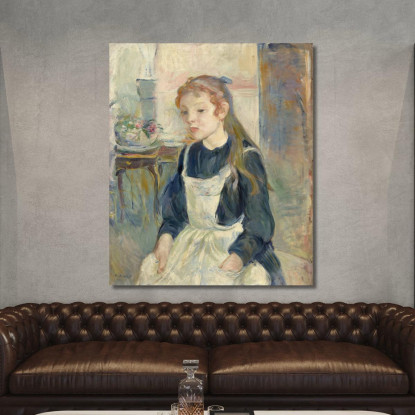 Giovane Ragazza Con Un Grembiule Berthe Morisot bmr55 quadro stampato su tela