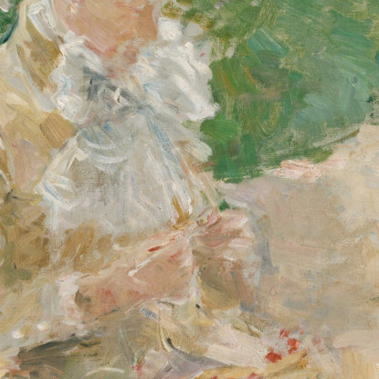 Giovane Donna Che Lavora A Maglia Berthe Morisot bmr58 quadro stampato su tela