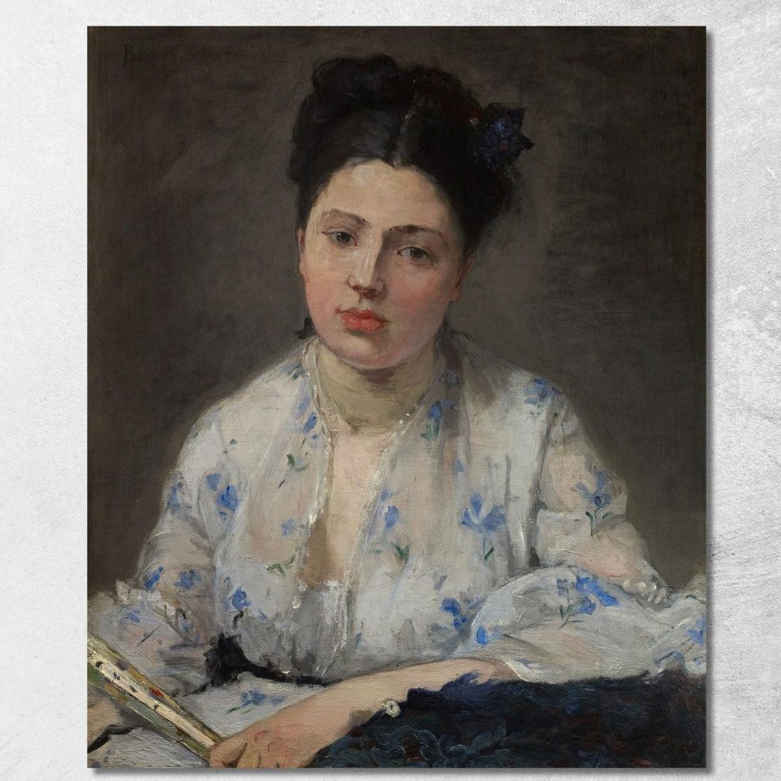 Giovane Donna Berthe Morisot bmr60 quadro stampato su tela Giovane Donna Berthe Morisot bmr60 quadro stampato su tela