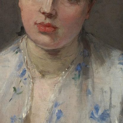 Giovane Donna Berthe Morisot bmr60 quadro stampato su tela